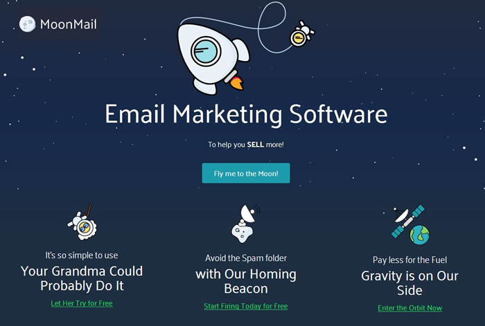 Moon Mail email marketing software